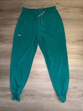 Landau Forward Scrub Pants Women’s L Jogger Green Stretch Medical Workwear